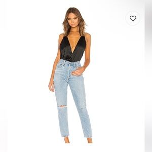 Agolde Light Blue Distressed Cropped Jeans